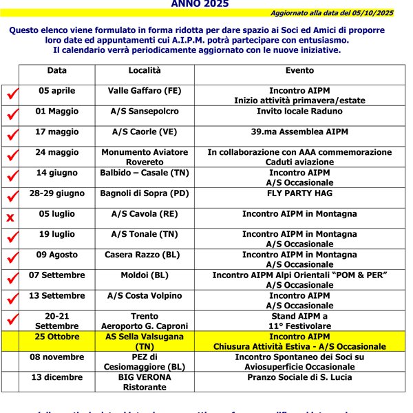 Calendario 2025